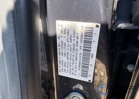 2007 Honda Accord 2.4 Ex из США, поврежденный, VIN 1HGCM56897A103158